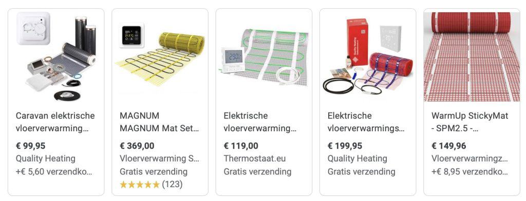 Elektrische vloerverwarming kosten